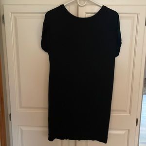 Black jersey dress with V cut in back